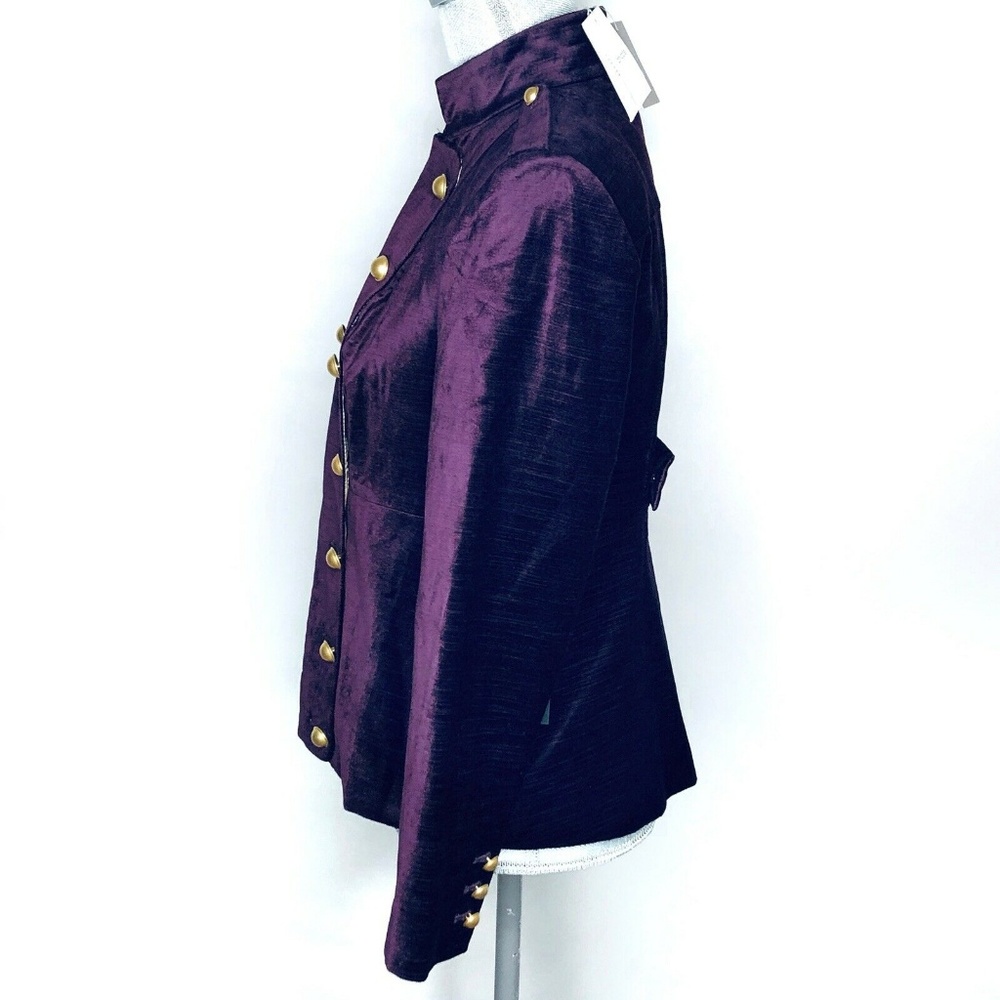 Black Label by Chico's Jacket Blazer NWT Velvet - Picture 4 of 7